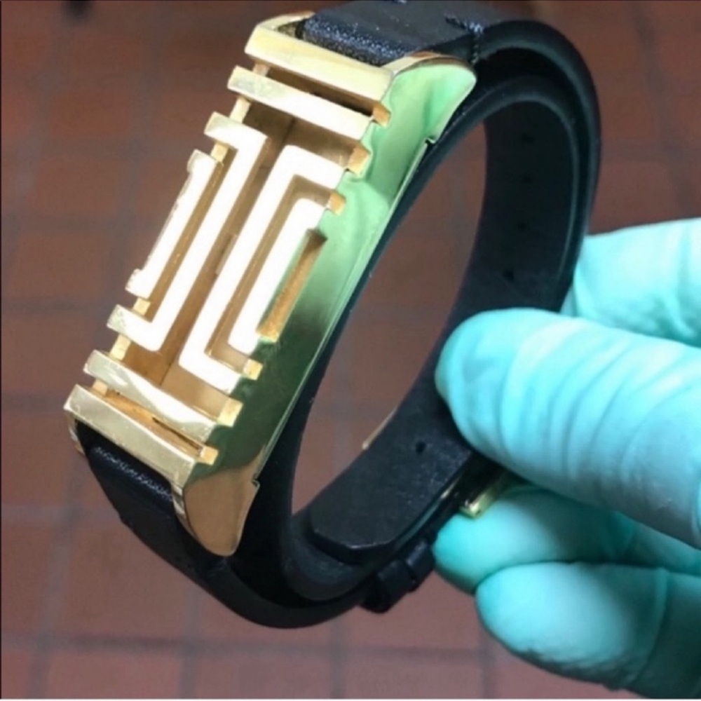 $175 Tory Burch leather Fitbit Wrap Bracelet